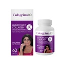 Colageina 10 hydrolysierte Kollagenkapseln mit Vitamin C - Anti-Aging Nahrungsergänzungsmittel für gesunde Haut, Haar, Nägel, Gelenke und Knochen - 60 Zähler