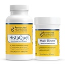 Geforschte Ernährung Mast Cell Support Duo - HistaQuel unterstützt normale Histaminproduktion (120 Kapseln) & Multi-Biome Multi Strain Probiotic für Immun- & Histamin-Unterstützung (30 Kapseln)