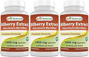 Best Naturals Bilberry 1000 Mg 90 Kapseln (90 Count (Pack von 3))