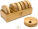 e-Pill Bamboo Weekly Pill Organizer, 7 Tage Pille Box für Tabletten, Vitamine oder Ergänzungen