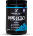 Wilderness Athlete - Hydrate & Recover | Flüssige Hydration Pulver Elektrolyt Getränke Mix - Recover Faster mit Bcaas - Hydrate Pulver mit 1000mg Vitamin C - 30 Servierwanne (Blauer Himbeer)