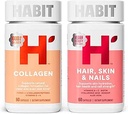 Habit Inner Beauty Bundle - Collagen (60 Kapseln) + Hair Skin & Nails (60 Kapseln), Unterstützt Haut Hydration & Integrity, Haar & Nail Stärke, Non GMO