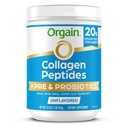 Orgain hydrolysierte Collagen Peptide + Prebiotic & Probiotics Pulver für Frauen & Männer, 20g Gras Fed Collagen, 1 Billion CFU - unterstützt Verdauungs-, Haar-, Haut- und Gelenkgesundheit, Non-GMO, Typ I & III, 1lb
