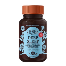 Herbs Etc. Deep Sleep Softgels - Herbal Sleep Support Supplement - Rest & Calming Support mit Passionflower, Chamomile & Lemon Balm - 30 Softgels (30 Servings)
