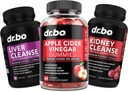 ACV Gummies & Liver Kidney Cleanse - 1000MG Apfel Apfel Apfelessig Gummis & Liver Cleanse Kidney Detox Kapseln für Verdauung, Gut Health, Reinigung, Detox, Flushing & Metabolism