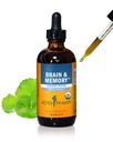 Kräuter Pharm Brain und Speicherflüssigkeit Kräuterformel mit Ginkgo für Gedächtnis und Konzentration, 4 Fl Oz