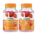 Lebensfähiges Kollagen & Vitamin C + Vitamin D 5000 IU, Gummies Bundle - Große Verkostung, Vitamin-Ergänzung, Glutenfrei, GVOfrei, Kaugummi