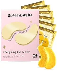 Grace & stella Award Winning Under Eye Mask - Travel Essentials - Geburtstagsgeschenke für Damen - Gel Eye Patches für dunkle Kreise, Puffy Eyes, Falten, Unterwäsche - Vegan - Self Care (24 Paare, Gold)