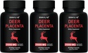 25.000mg Höchste Deer Placenta Ergänzung 60 Kapseln - Hergestellt in Neuseeland (Set von 3 Flaschen, 180 Kapseln)