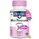 FREEDA Mini Prenatales Vitamin - Kosher Prenatals -Tiny Easy to Swallow Tablets - Pränatale Vitamine mit Eisen, Prenatale Folsäure/Folat, Vitamin D - Pre Natal Multivitamin für schwangere Frauen (240)