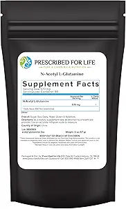 Verschrieben für Leben N Acetyl L Glutamin Pulver, reine L Glutamin Aminosäuren Supplement (2oz / 56g)
