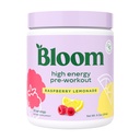 Bloom Nutrition High Energy Pre Workout mit Beta Alanine, Ginseng und L Tyrosin für Amino Energy, natürliches Koffeinpulver aus Grüner Tee-Extrakt, Keto, Sugar Free Drink Mix, Raspberry Lemonade