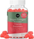 Erde & elle Vegan Collagen Booster Gummis für Frauen mit Biotin und Vitaminen - Boosts Haarnägel und Hautgesundheit, Anti-Aging - Delicious Sugar Free Berry Flavor - einfach zu kauen - 60 Count