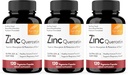 Sandhu's Zink Quercetin 120 Vegetarische Kapseln (Pack von 3) | Zink Ergänzungen für Antioxidante Immununterstützung für Männer und Frauen | Gluten, Soja, Dairy Free