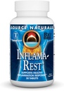 Quelle Naturals Inflama-Rest - Kräuter- und Mineralmischung mit Kurkuma, Boswellia, Ginger, Quercetin - Maximale Stressentlastung & Entspannung - 30 Tabletten