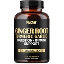 Ginger ergänzt Kapseln mit Kurkumin, Knoblauch Bulb, Berberin HCl, Echinacea - 210 Kapseln