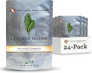 Functional Formularies Liquid Hope Bio Tube Feeding Formel und Nahrungsergänzungsmittel, 12 Oz Pouch, Packung mit 24