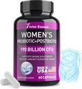 Probiotika für Frauen 190 Billion CFU - 10 Strains & Postbiotika für Wowen- Immune, Digestive, Gut, Vaginal & Urinary Health, PH Balance- Unterstützt Okkasso, Gas & Bloating, 60 Kapsel