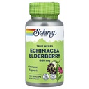 SOLARAY Echinacea und Elderberry Kapseln, 440 mg | 100 Count