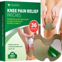 YOUCOPIA Knee Pain Relief Patches: 36 Graf Natürliche Kräuter Relieving Paste für lang anhaltenden Muskel und Gelenk Relief - Mugwort Arthritis Heat Patches Kit