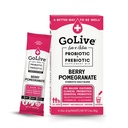 GoLive Prebiotic und Probiotic für Frauen, Männer, Kinder. Berry Pomegranate Synbiotic Powder w/ L-Glutamin, Vitamin D3, Elektrolyte. Für Gut Health, Verdauung, Stoffwechsel, Immunität 15-50B CFUs.
