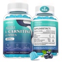 2 Pack Sugar Free Acetyl L-Carnitin Gummies, L-Carnitin Ergänzung für Frauen & Männer, mit Vitamin C & B12, ALCAR für Energie, Gehirn & Herz Gesundheitsunterstützung, Vegan, Non-GMO, 120 Count