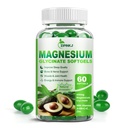 Magnesium Glycinate 400mg, hohe Absorption Magnesium-Ergänzungen Weichgele mit Vitamin E, B6, Zink für Schlaf, Beruhigung, Muskelrelaxation & Knochengesundheit, Glutenfrei, Non-GMO, 60 Softgele