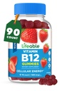 Lebensfähiger Zucker Kostenloses Vitamin B12 Gummie | 1000 mcg | Große Verkostung B12 Vitamine Gummie | Energie, Stimmung und Stoffwechsel Unterstützung | B 12 Vitamin Gummie für Männer, Frauen, Erwachsene | 90 Gummie