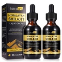 Shilajit Pure Himalayan Organic Resin Drop, Pure Himalayan Shilajit Resin Liquid Gold Supplement, Shilajit Organic Drop Rich in 85+ Spurenmineralien, Shilajit für Männer und Frauen (2,02 Fl Oz (Paket von 2))