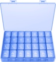 XL Pill Organizer 4 Mal pro Tag, BUG HULL Extra große wöchentliche Pille Box Case, 7 Tage Vitamin-Container täglich Pillenhalter für Cod-Liver Öl, Vitamine, Ergänzungen (Royal Blue)