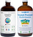 LIQUIDHEALTH Complete Multiple & Prenatal/Postnatal Multiple Liquid Vitamin Bundle - Adult Daily Multivitamine für Männer & Frauen, Immununterstützung, Schwangerschaft Vitamine für Mutter & Baby - USA Made, Vegan