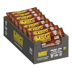 MEG (Military Energy Gum) - Cinnamon | Enhance Your Physical Performance mit 100mg Koffein pro Stück, Ultimate Energy Boost for Workouts, Alternative zu Energy Drinks | Pack von 24