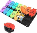 Extra Large Weekly Pill Organizer - 7 Tage AM/PM Pille Box, zweimal pro Tag XL Pillenbehälter für Vitamine und Nahrungsergänzungsmittel, luftdicht &amp; abnehmbares Design, ideal für tägliche Medizinmanagement