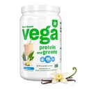 Vega Protein and Greens Protein Powder, Vanilla - 20g Pflanzenbasierte Protein Plus Veggies, Vegan, Non GMO, Pea Protein für Frauen und Männer, 21.7 Unze (Packaging May Vary)