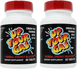 Up Your Gas Energy Blaster Tabletten, 60-Count Flaschen (Pack von 2)
