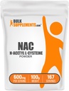 BulkSupplements.com NAC Powder - N-Acetyl Cystein 600mg, NAC Supplement - Antioxidante Unterstützung, Glutenfrei - 600mg pro Servierung, 167 Servierungen, 100g (3,5 oz) (Pack von 1)