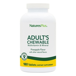 NaturesPlus Adult's Chewable Multivitamin - 180 Vegetarische Tabletten - Ananas Flavor - Natürliche Ganze Nahrungsergänzung für Gesamtgesundheit, Energie - Glutenfrei - 180 Servierungen