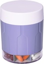 Betife Extra große Ergänzung Organizer, scharfe Pillen Organizer Flasche, Tägliche Pillenspender mit 7 großen Komponenten, Organizer zu halten 7 Tage Vitamin Medication, 21 Etiketten und eine Reinigungsbürste (Purple)