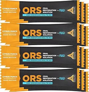 Fluid Tactical - ORS (Oral Rehydration Solution), Recover Faster, Extreme Dehydration Elektrolyte, 12pack (Citrus Punch)