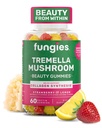 Fungies Tremella Mushroom Gummis, Mixed Strawberry & Lemon Flavor - Pilz Kräuterergänzung Gummy für Erwachsene unterstützt Kollagensynthese, Gesunde Haut & Gesunde Alterung - Beauty Gummis 60 Servierungen
