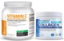 Bronson Marine Collagen Peptide hydrolysiertes Protein-Pulver 100% Wild Caught Nordic Cod Vitamin C Pulver reine Ascorbinsäure löslich feine nicht GMO-Kristalle