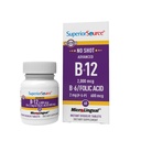 Überlegene Quelle NO Shot Advanced B-12 2.000 mcg B-6 / Folsäure 600 mcg - Folsäure für Frauen und Männer - B Vitamins Supplement unterstützt Energie & Zellgesundheit - 60 Sublingual Dissolving Tabletten