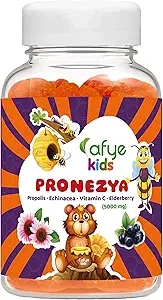 Kinder PRONEZYA Immunsystem Booster Gummis mit Tier geformt - Immunsystem unterstützen Vitamine Supplement für Erwachsene & Kinder Propolis, Echinacea, Vitamin C, Elderberry, 5000mg-30 count(Pack von 1)