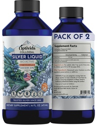 Optivida Health Colloidal Silver Liquid (2 Pack) – Premium Nano Silver Colloidal Supplement for Daily Wellness & Immune Support, Natural Liquid Silver Hydrosol für Erwachsene & Kinder, Non-GMO, Gluten-Free
