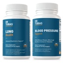 Dr. Tobias Lung Health & Blood Pressure Support Supplements, Lung Cleanse & Detox, unterstützt normale Kreislaufgesundheit mit Vitamin C, B6, B12, Nicin, Folate