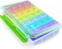 AUVON iMedassist Moisture-Proof Wöchentliche Pille Organizer 4 Mal pro Tag, Große 7 Tage Pillen-Box für Reisen mit abnehmbaren individuellen Pillen-Container halten Vitamine, Ergänzungen und Medikamente