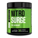 Jacked Factory NITROSURGE Pre Workout Supplement - Endless Energy, Instant Strength Gains, Clear Focus, Intensivpumpen - NO Booster & Powerful Preworkout Energy Powder - 30 Portionen, Arctic White