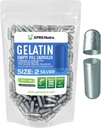 XPRS Nutra Size 2 Empty Capsules - 100 Count Empty Gelatin Capsules - Pills DIY Capsule Filling - Pure Bovine Pill Gel Caps for Do-It-Yourself Supplements (Silver)