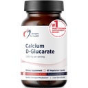 Designs für die Gesundheit Calcium D-Glukarat - 1200 mg CDG für die Leberunterstützung - Entgiftung + Gesunde Hormonstoffwechsel Unterstützung Ergänzung für Männer + Frauen - Nicht-GVO, Soja-frei (60 Kapseln)