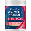 Probiotics for Women, 200B CFUs 36 Strains, with Prebiotics, Enzymes & Cranberry, Vaginal Urinary Digestive & Immune, Shelf Stable, 30 Caps